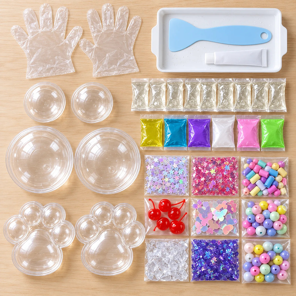 Everything in the squishy kit